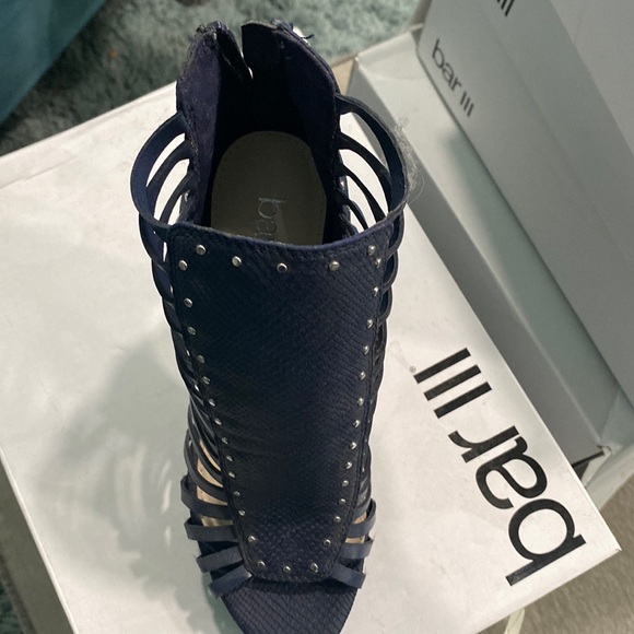 Brand New Women Navy Blue Bar III Epic High Heels Various Sizes! - Picture 2 of 5